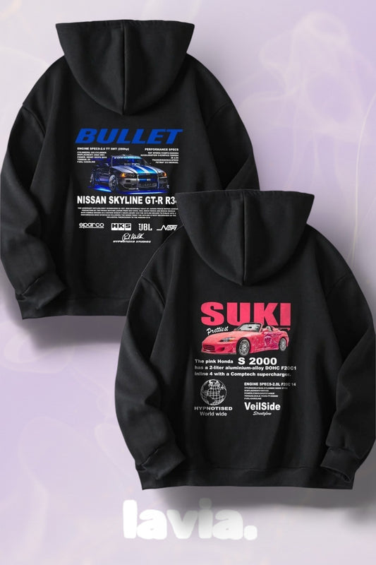 Hızlı ve Öfkeli Bullet&Suki  Kapüşonlu Çift Sweatshirt